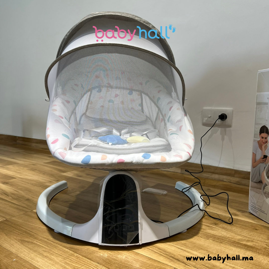 Balancelle électrique Bébé 3-en-1 Deluxe avec Télécommande