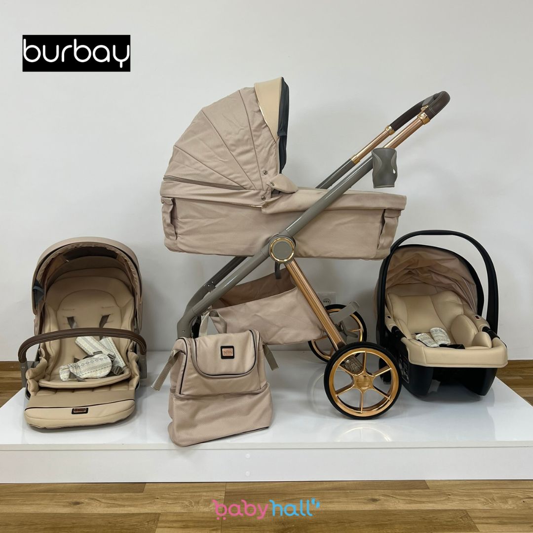 Pack Poussette 4-en-1 Burbay Premium Comfort Golden – En Promotion