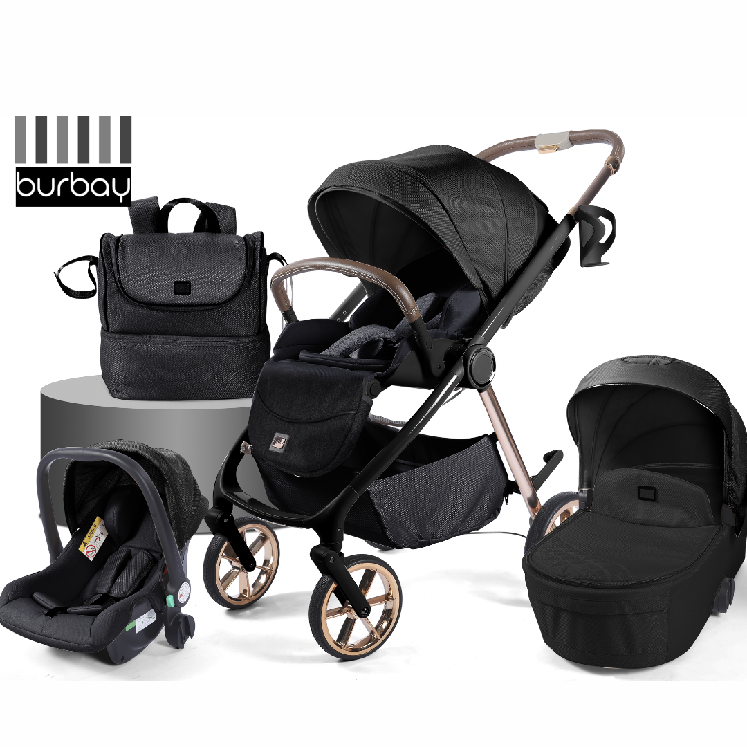 Pack Poussette 4-en-1 Burbay Premium Comfort Golden – En Promotion