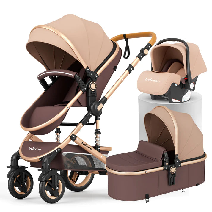 Poussette BELECOO 3en1 + Maxi Cosi et Sac - En Promo Spéciale