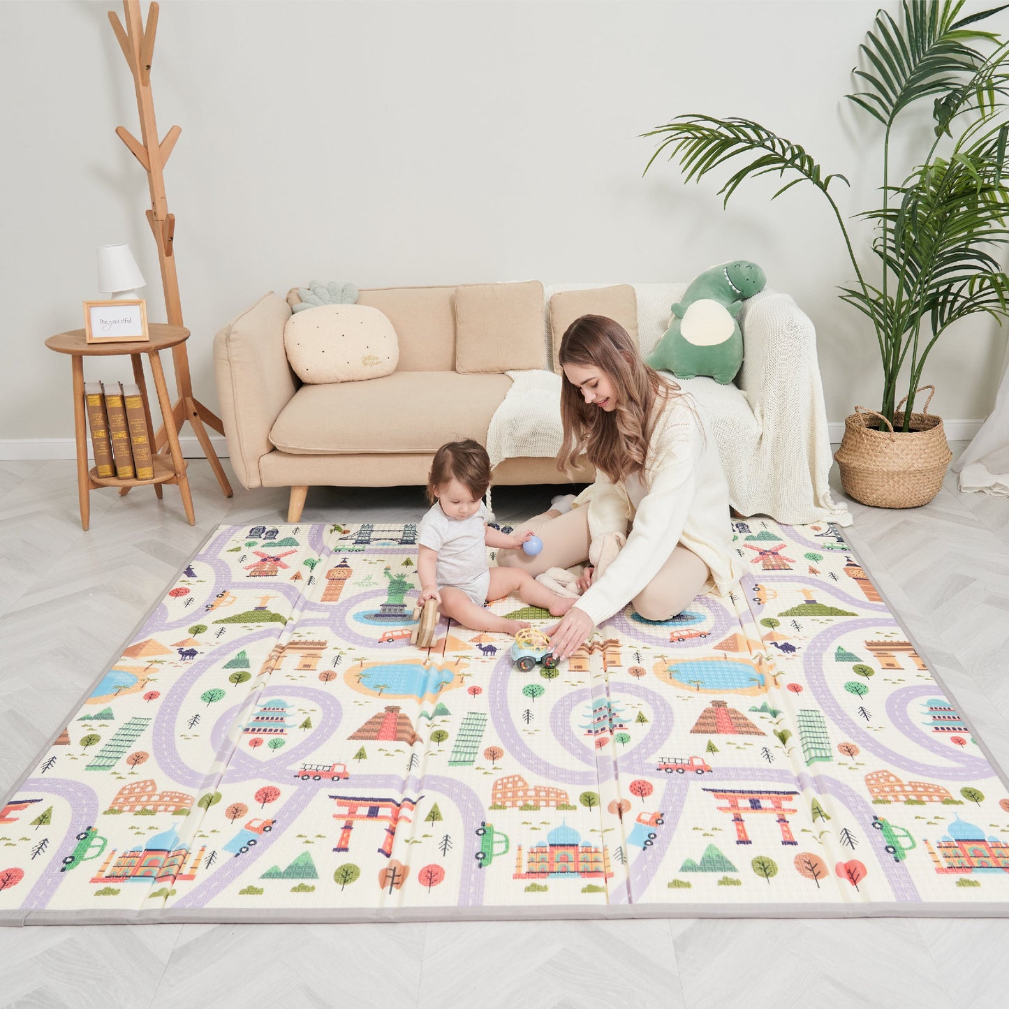 Tapis de Jeu en mousse, épais et pliable pour enfants
