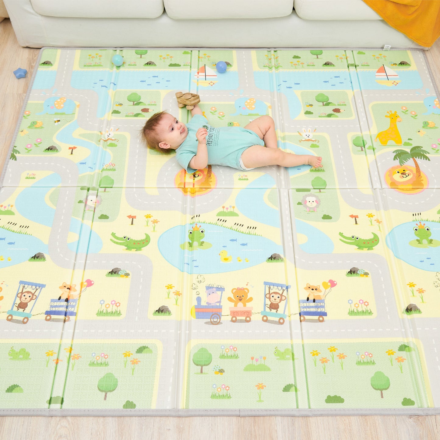 Tapis de Jeu en mousse, épais et pliable pour enfants
