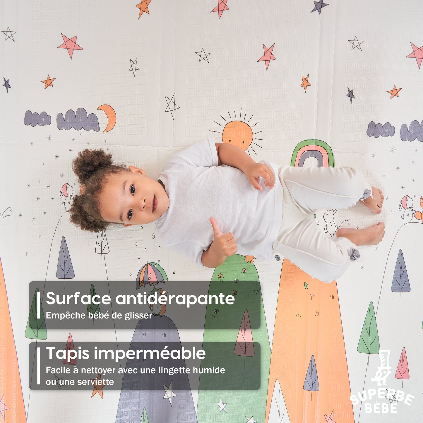 Tapis de Jeu en mousse, épais et pliable pour enfants