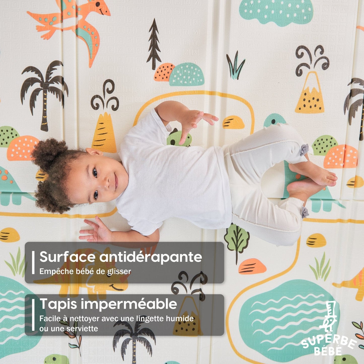 Tapis de Jeu en mousse, épais et pliable pour enfants