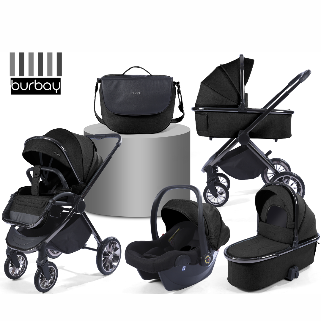 Pack Poussette 4 en 1 Burbay Premium Comfort – Black Edition