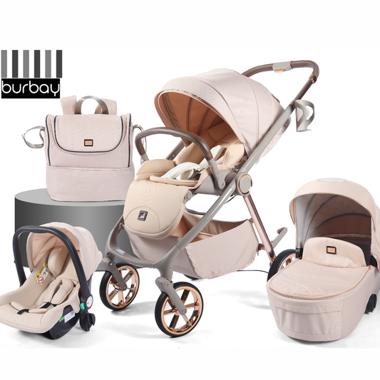 Pack Poussette 4-en-1 Burbay Premium Comfort Golden – En Promotion